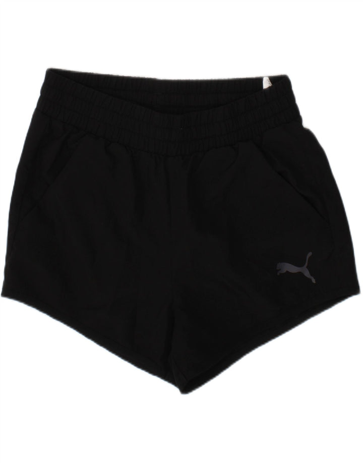 PUMA Girls Sport Shorts 13-14 Years  Black Polyester Vintage Puma and Second-Hand Puma from Messina Hembry 