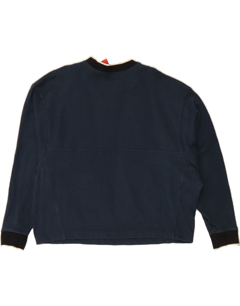 NIKE Womens Oversized Graphic Sweatshirt Jumper UK 14 Medium Navy Blue Vintage Nike and Second-Hand Nike from Messina Hembry 