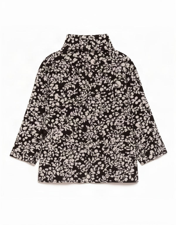 Luisella Mariani Chemisier à manches 3/4 pour femme UK 14 Medium Noir Floral