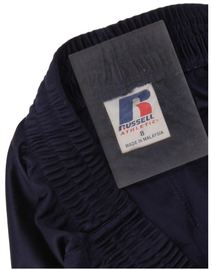 Russell Athletic Short de sport pour garçon 7-8 ans Bleu marine Polyester
