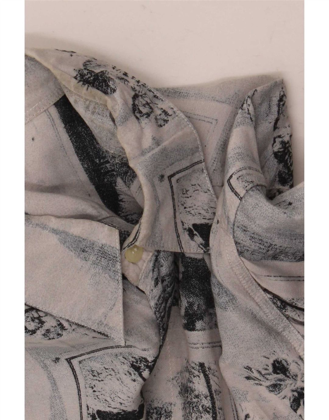 Chemise homme vintage bleu moyen patchwork viscose