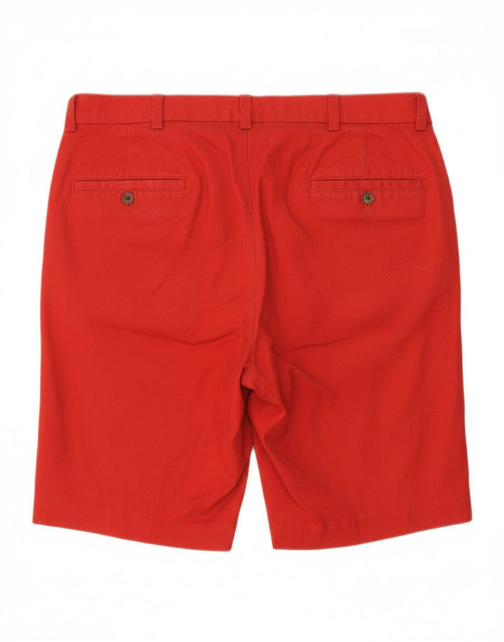 BROOKS BROTHERS Mens Bermuda Shorts W32 Medium  Red Cotton