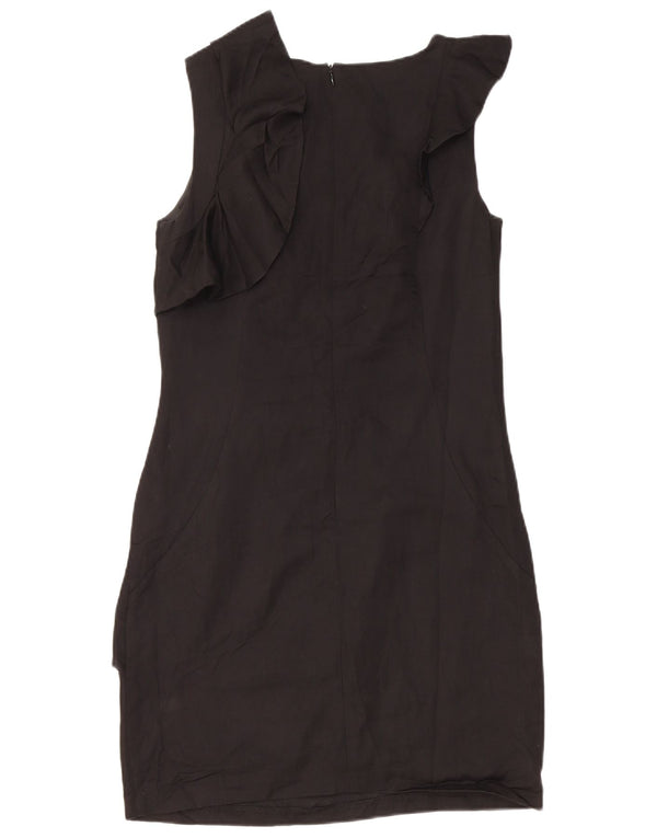 Oasis Robe fourreau sans manches pour femme UK 10 Petite Viscose noire