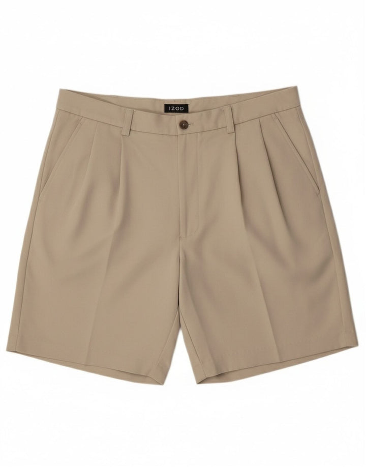 Izod Short Chino Pegged Homme W34 Grand Beige Polyester