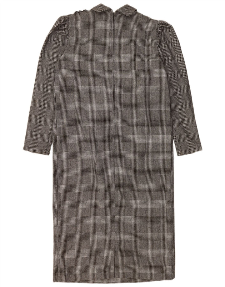Luisa Spagnoli Robe longue à manches longues pour femme IT 46 Grand pied-de-poule gris