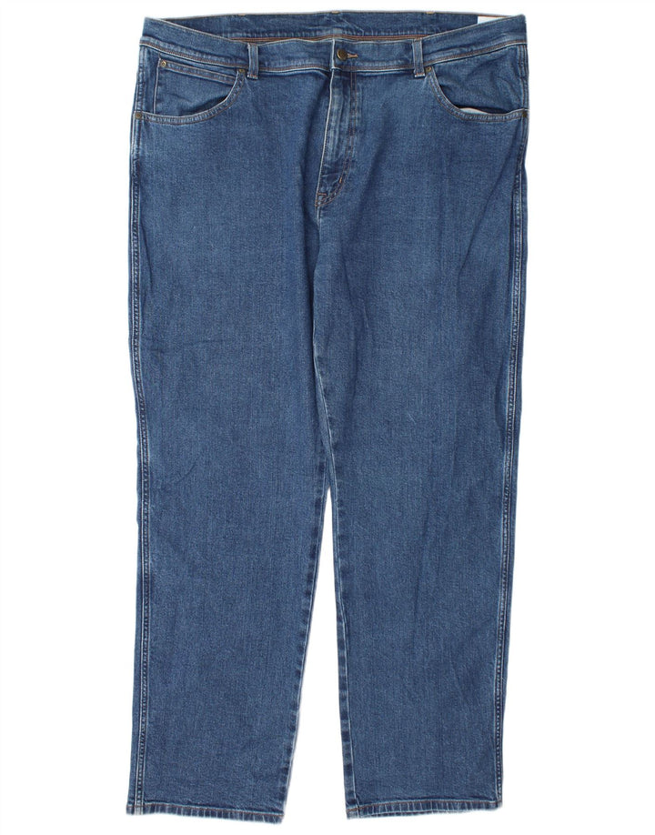 Wrangler Jean droit régulier pour homme W42 L32 bleu coton