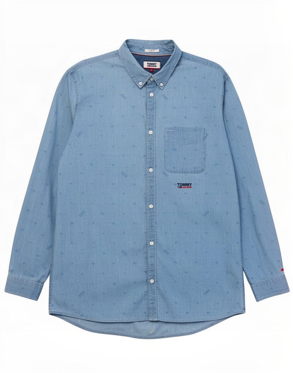 Tommy Hilfiger Chemise Slim Fit XL Bleu Coton