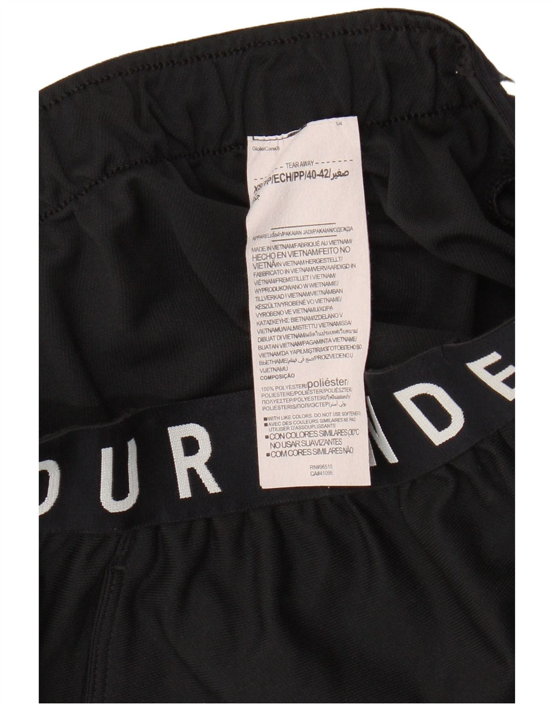 UNDER ARMOUR Short de sport graphique pour femme UK 4 XS Noir Polyester