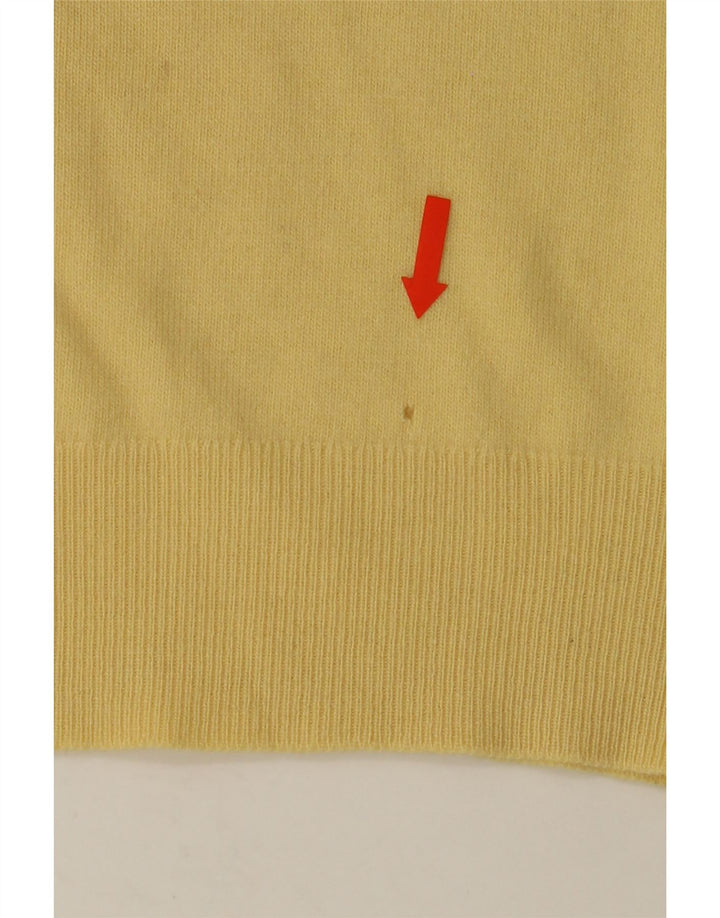 VINTAGE Womens Roll Neck Jumper Sweater UK 12 Medium Yellow Vintage Vintage and Second-Hand Vintage from Messina Hembry 