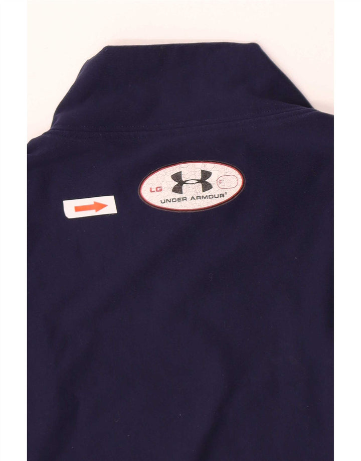 Under Armour Haut à manches longues pour femme UK 14 Large Bleu Marine Nylon
