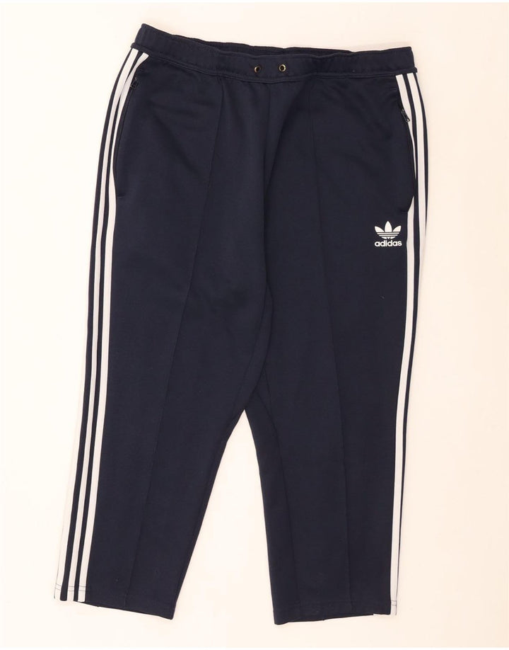Adidas Pantalon de survêtement court pour homme Large Bleu marine Polyester