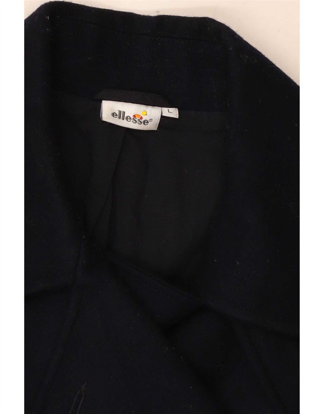 Ellesse Caban Femme UK 14 Large Bleu Marine Laine