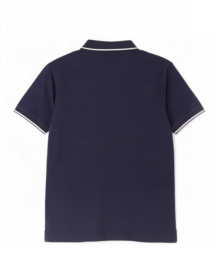 Lyle & Scott Polo Homme Bleu Marine Rayé Moyen