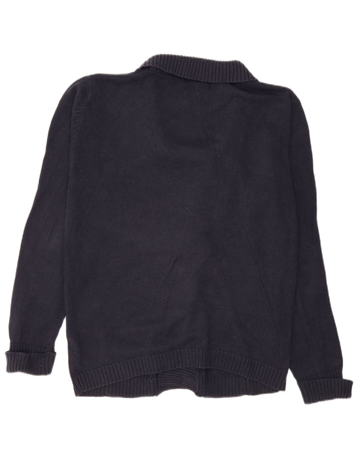 Zara Cardigan Homme Pull Large Bleu Marine Coton