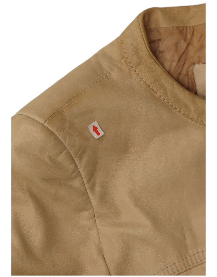 Valentino Veste en cuir courte pour femme IT 40 Petit cuir beige
