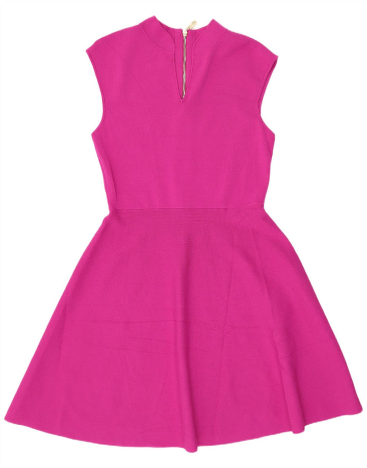 Ted Baker Robe trapèze sans manches pour femme Taille 3 Viscose rose moyen