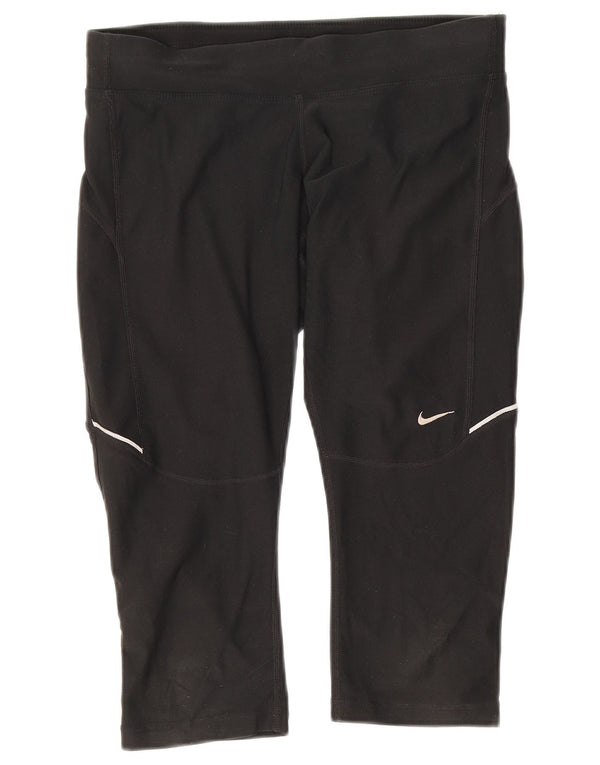 Nike Legging Capri Dri Fit pour femme UK 10 Petit Noir Polyester