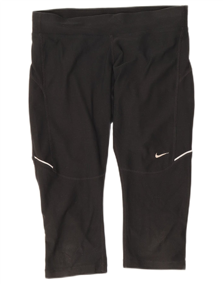 Nike Legging Capri Dri Fit pour femme UK 10 Petit Noir Polyester