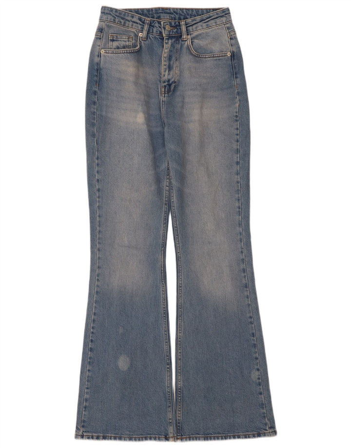vintage Femmes Flared Jeans EU 36 Petit W25 L32 Coton Bleu