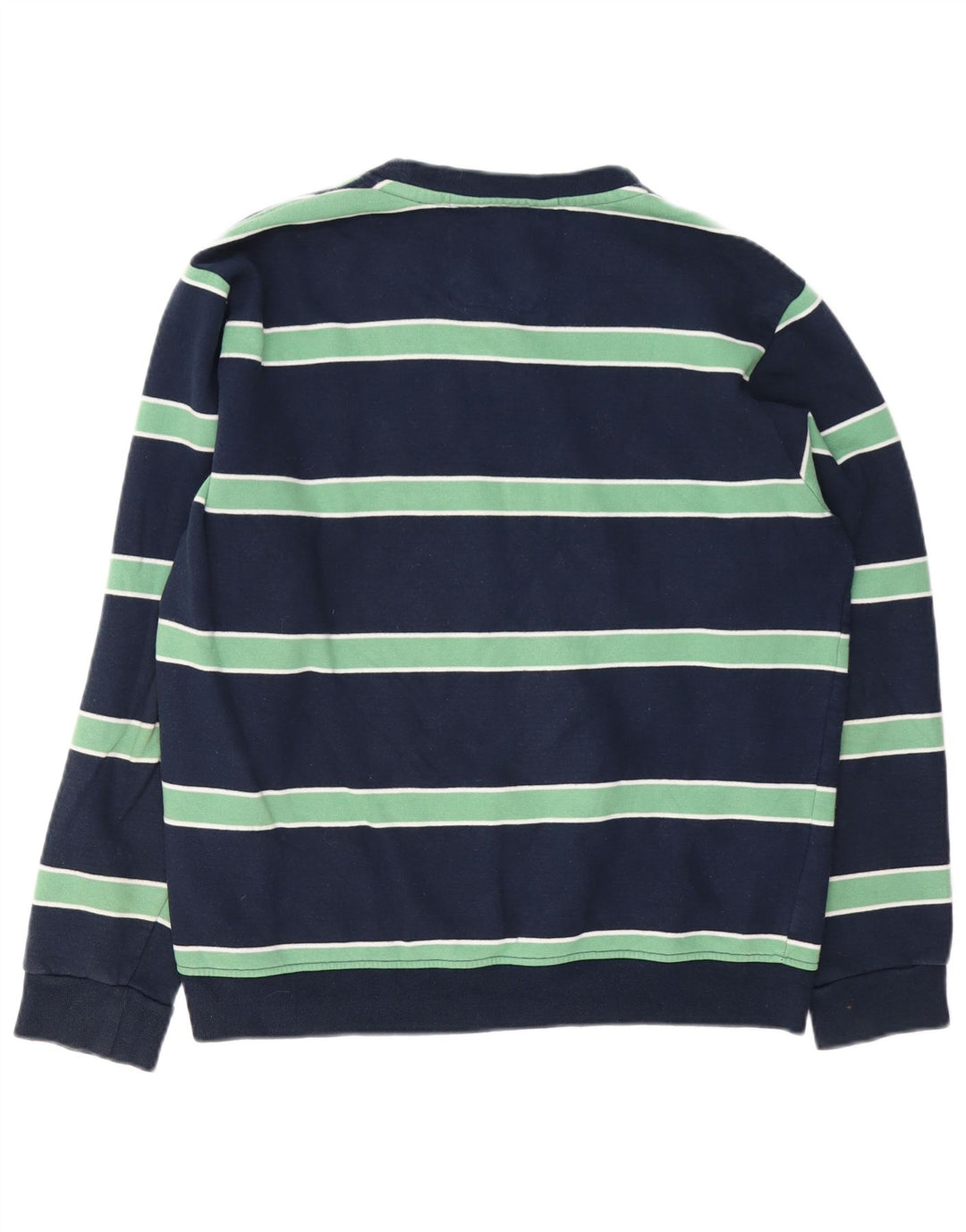 Crew Clothing Sweat-shirt pour homme en coton rayé bleu marine moyen