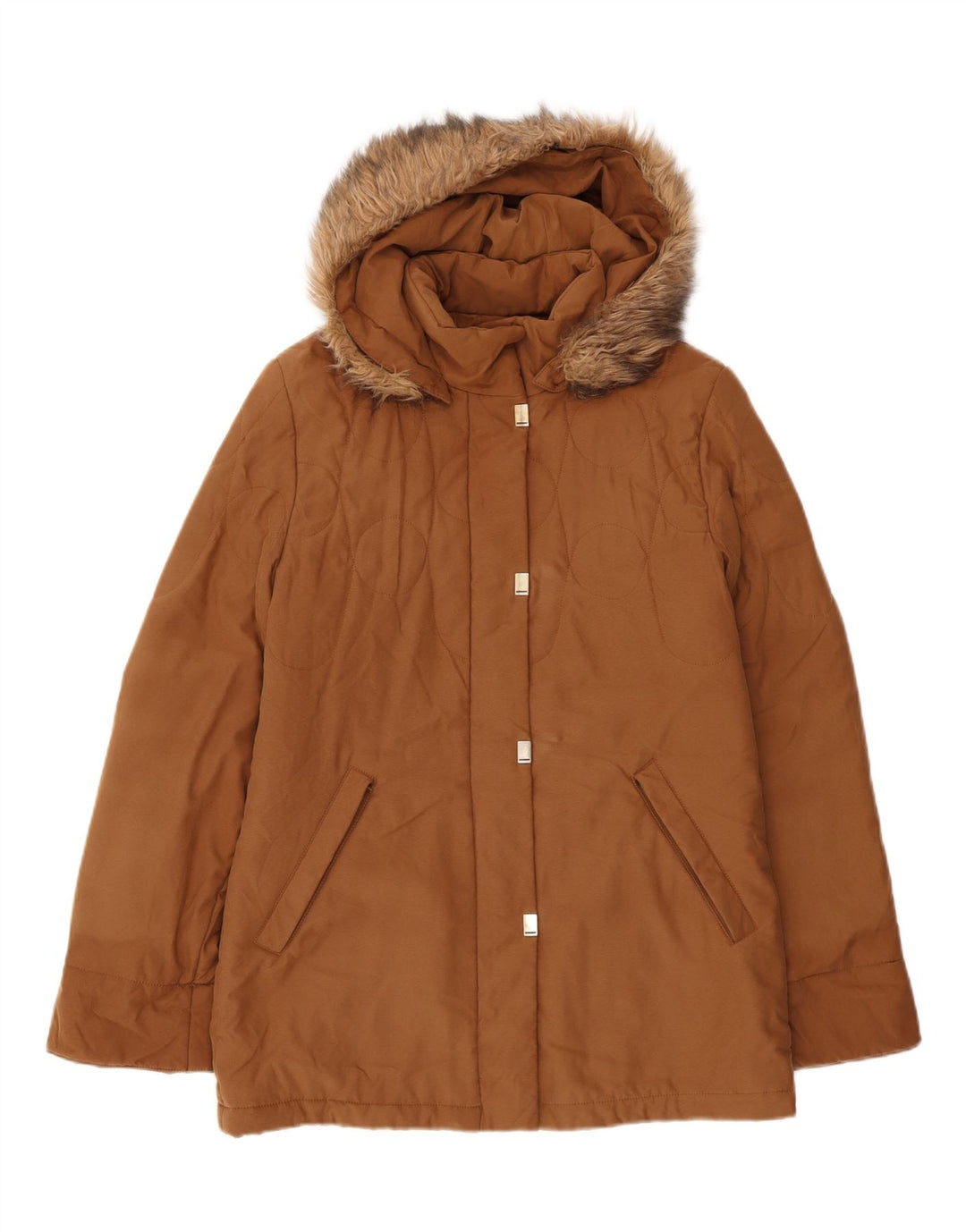 MARKS & SPENCER Womens Oversized Windbreaker Jacket UK 10 Small  Brown Vintage Marks & Spencer and Second-Hand Marks & Spencer from Messina Hembry 