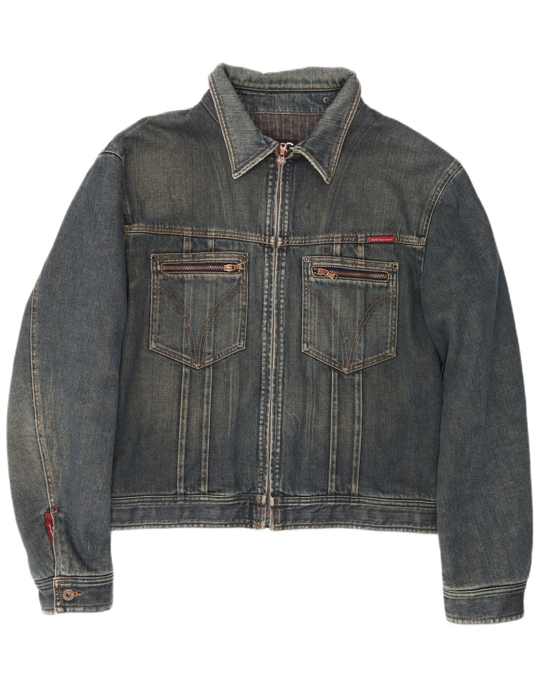 Dolce & Gabbana Veste en jean pour homme UK 42 XL Bleu Coton