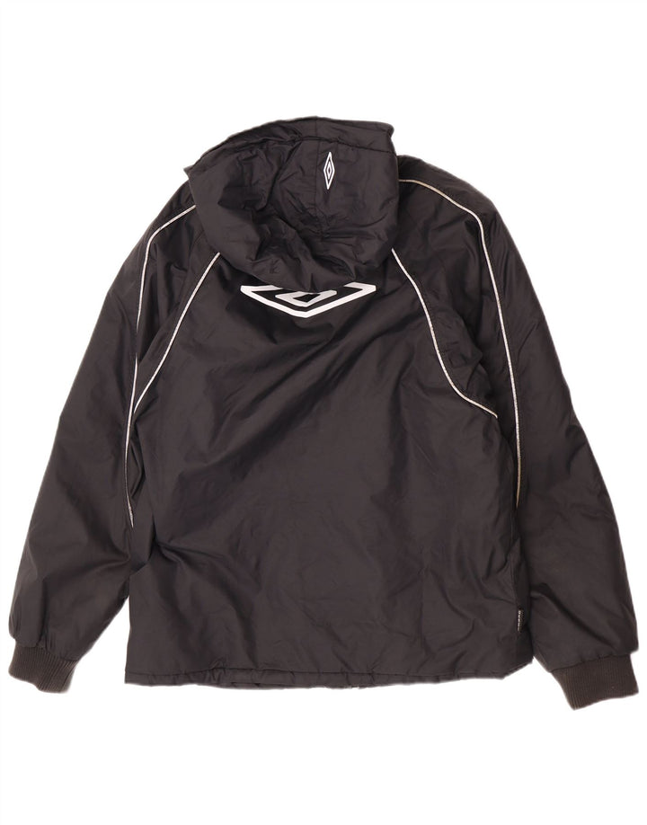 Umbro Veste coupe-vent à capuche pour homme UK 36 Small Noir Nylon
