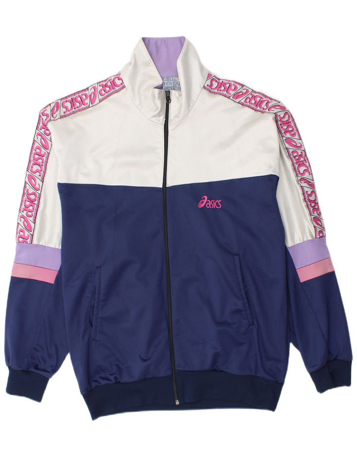 Asics Veste de Survêtement Graphique Homme Bleu Marine Moyen Colourblock