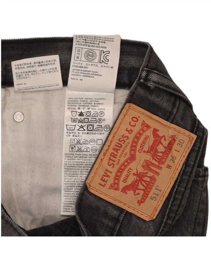Levi's Jean Slim 511 Homme W36 L28 Gris Coton