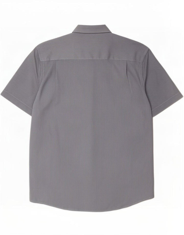Pierre Cardin Chemise à manches courtes pour homme, coupe classique, grand chevron bleu marine