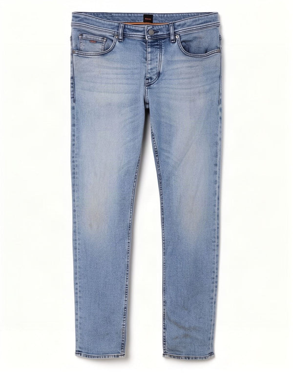 Hugo Boss Mens Slim Jeans W34 L32 Blue Cotton