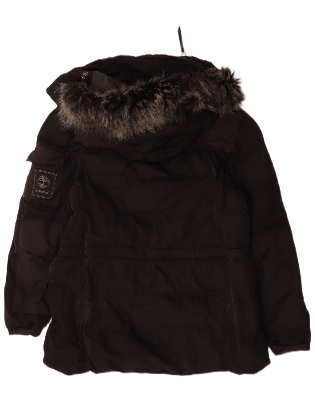 Timberland Veste matelassée à capuche pour homme UK 40 Large Noir Polyester