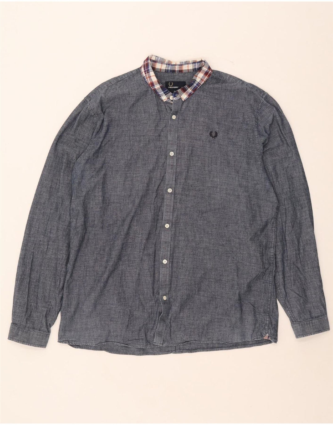 Fred Perry Chemise Slim Fit Homme Bleu Marine XL