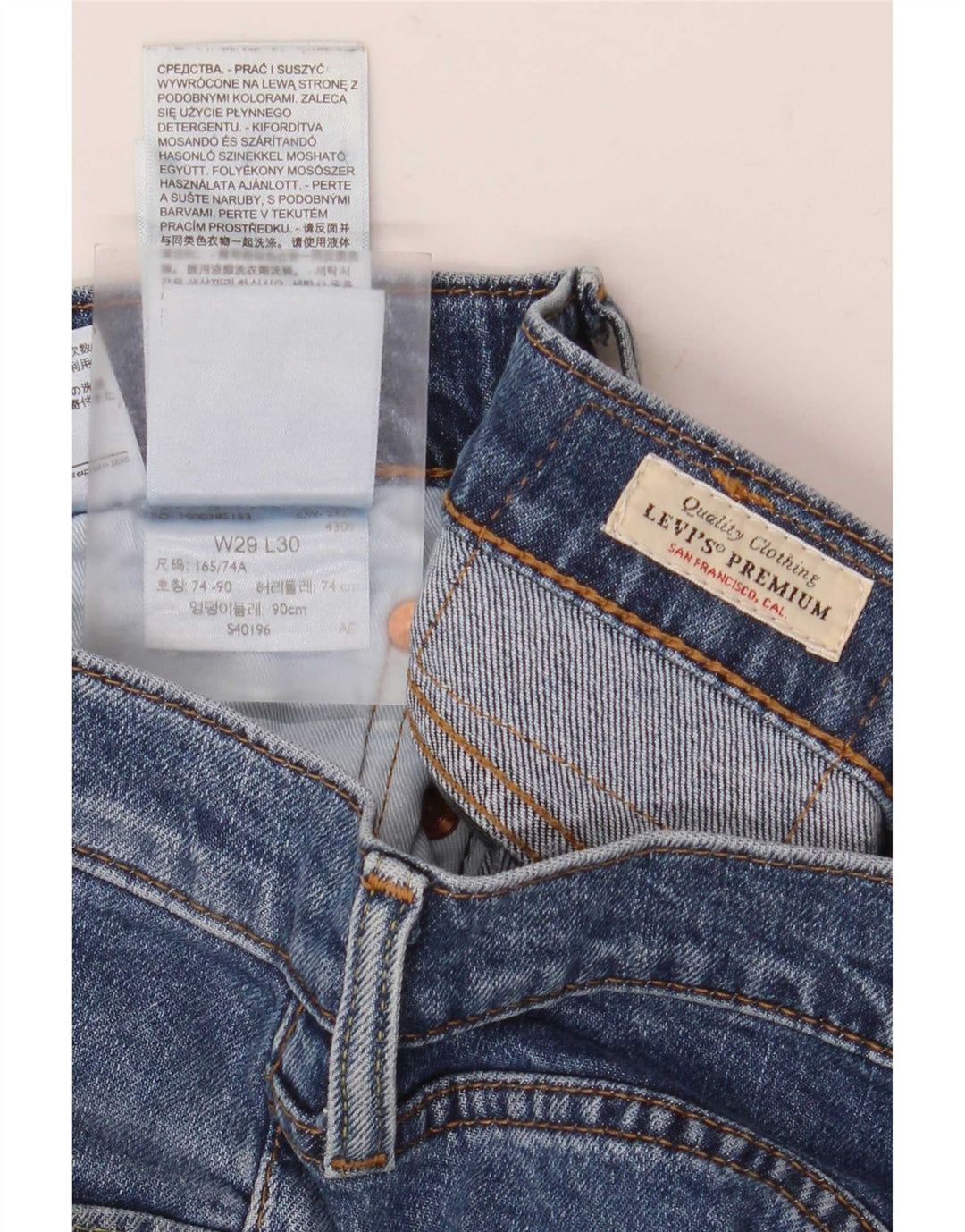 Levi's Jean Slim Homme W29 L30 Bleu Coton