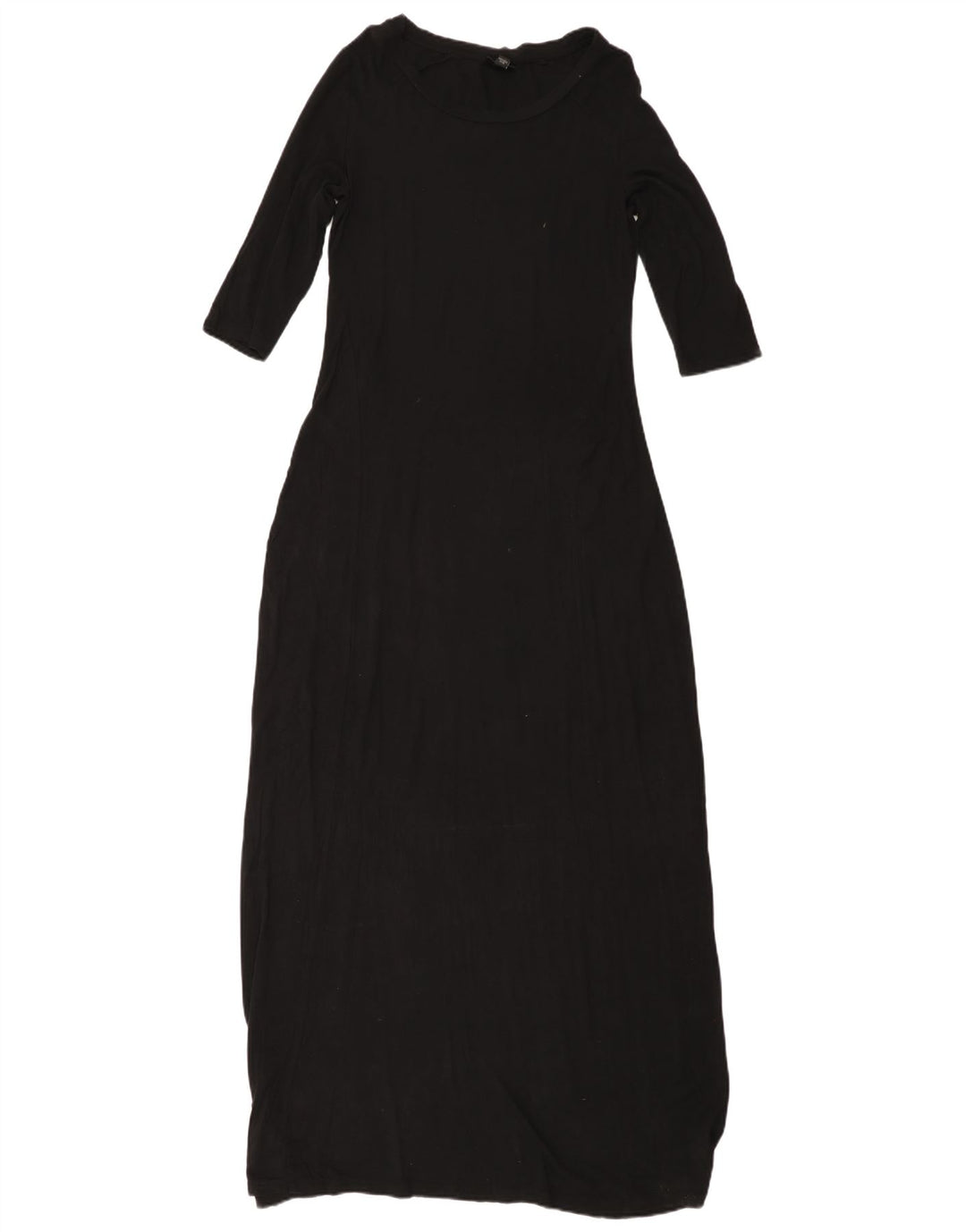 MOSSIMO Robe longue à manches 3/4 pour femme UK 10 Petite rayonne noire
