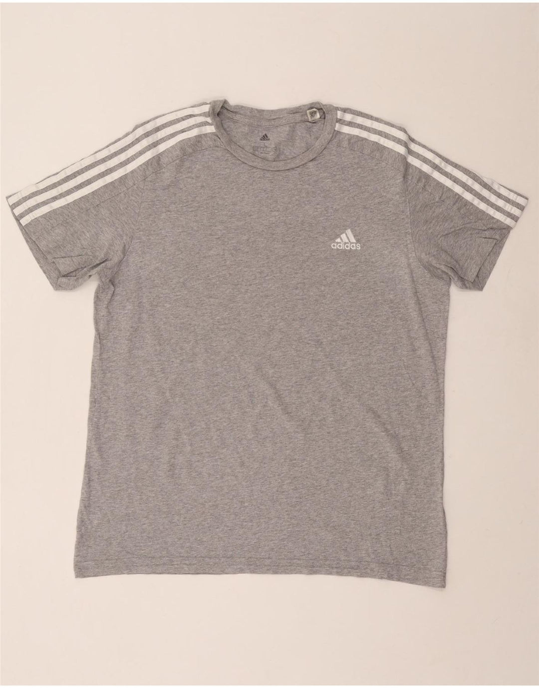ADIDAS T-Shirt Homme Haut Large Gris Coton