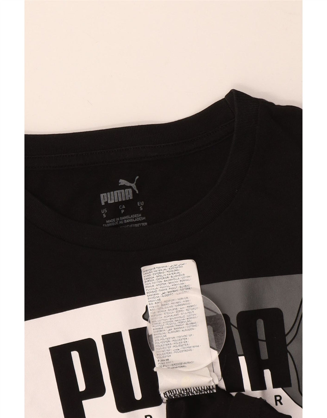 PUMA T-shirt graphique pour hommes, petit, noir, coton