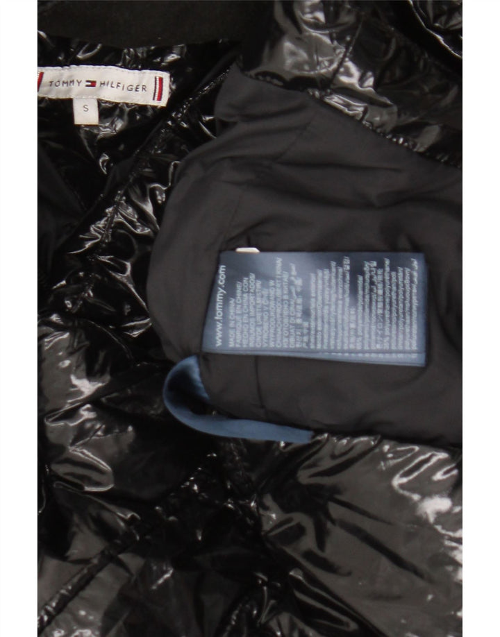 Tommy Hilfiger Veste matelassée à capuche pour femme UK 10 Small Noir Polyamide