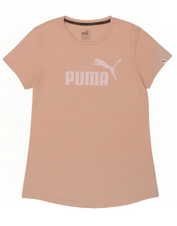 Puma T-shirt graphique pour femme UK 14 Large Rose Coton