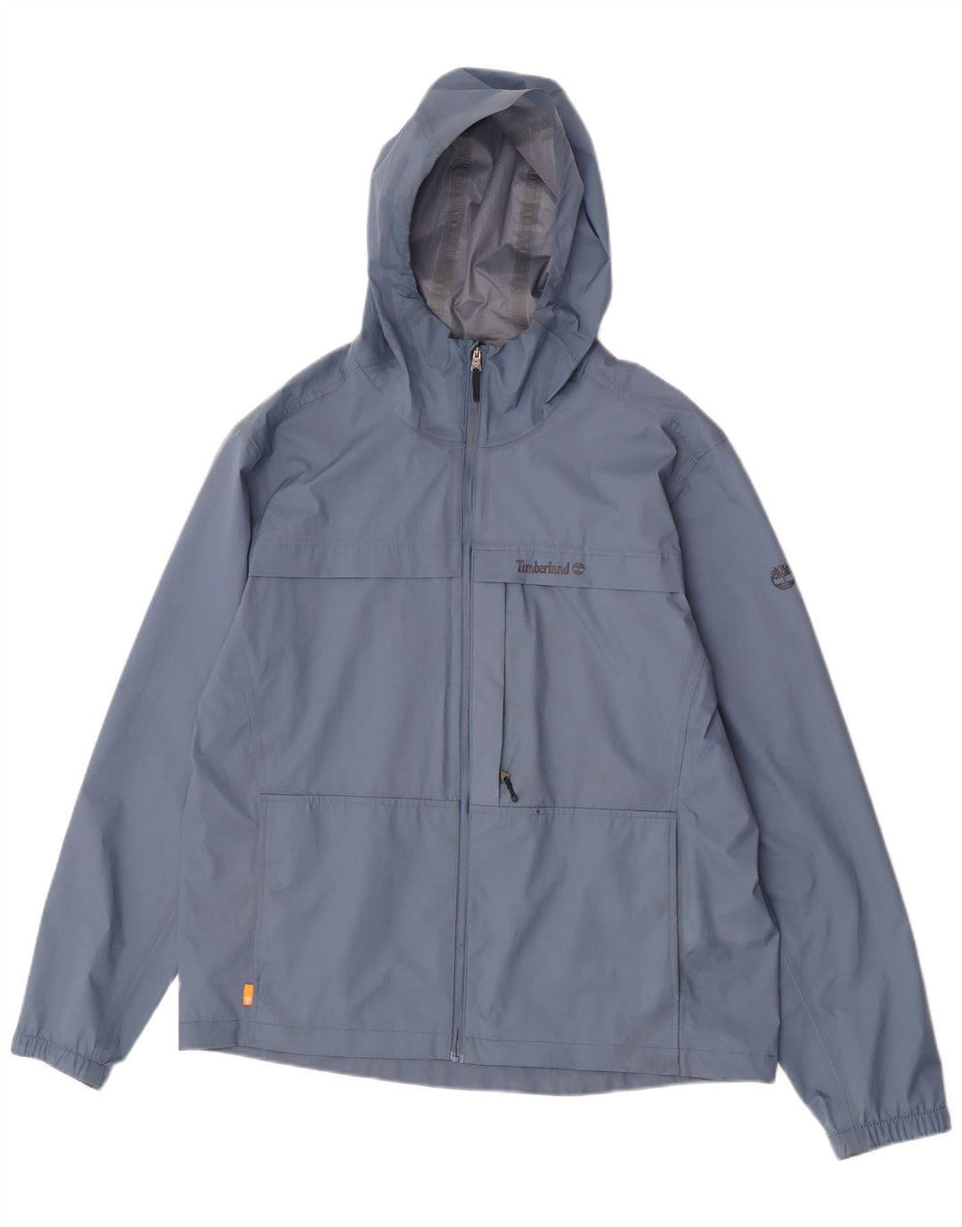 Timberland Veste de pluie à capuche pour homme UK 40 Large Bleu Nylon
