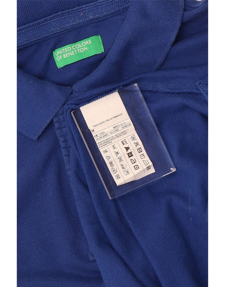 Benetton Polo Homme Bleu Moyen Coton
