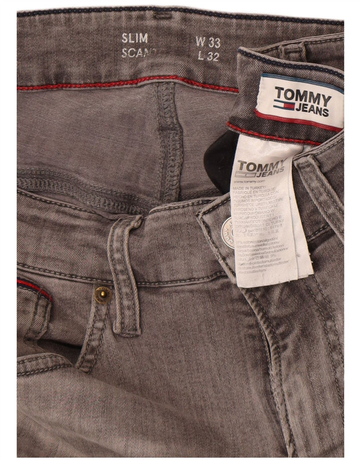 Tommy Hilfiger Jean Slim Homme W33 L32 Gris Coton