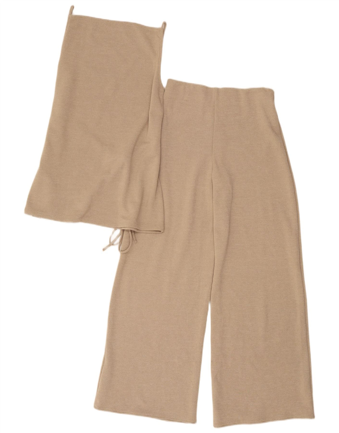 Zara Ensemble 2 pièces pour femme UK 8 Small W28 L28 Beige Polyester