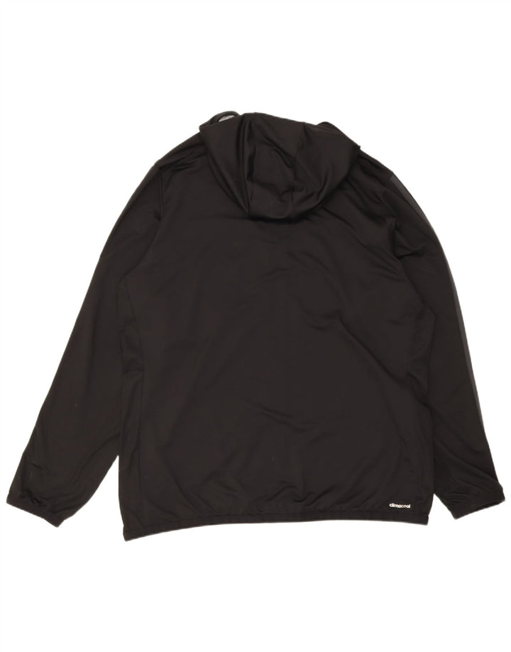 Adidas Hommes Climacool À Capuche Survêtement Top Veste Grand Noir Polyester