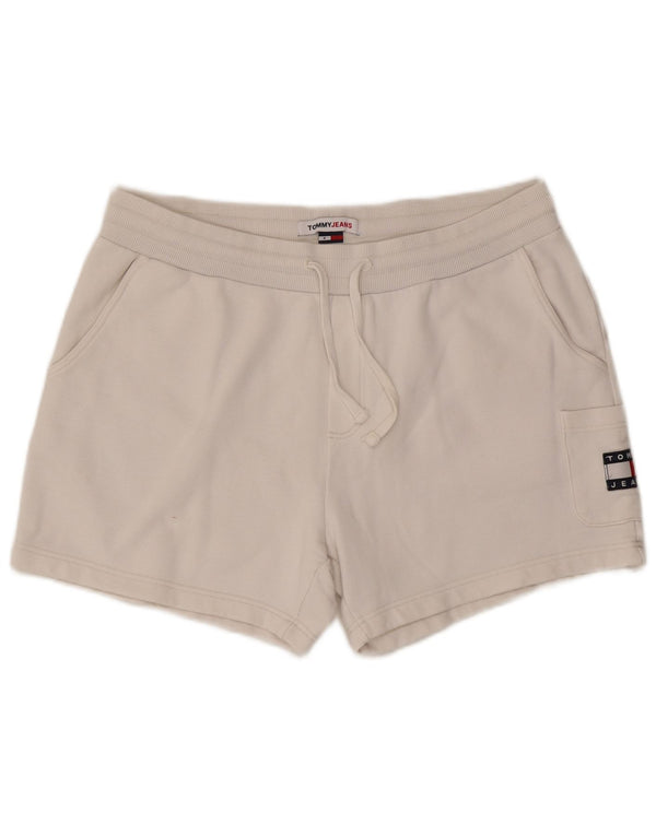 Tommy Hilfiger Short de sport pour femme UK 16 Large Blanc Coton