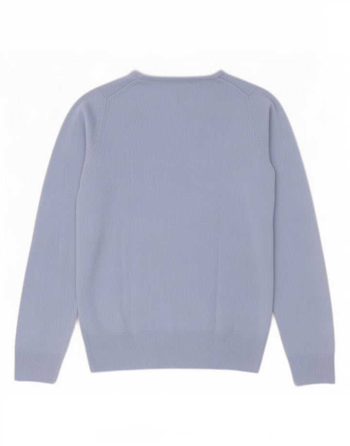 Marks & Spencer Pull ras du cou pour femme UK 8 Small Bleu Acrylique