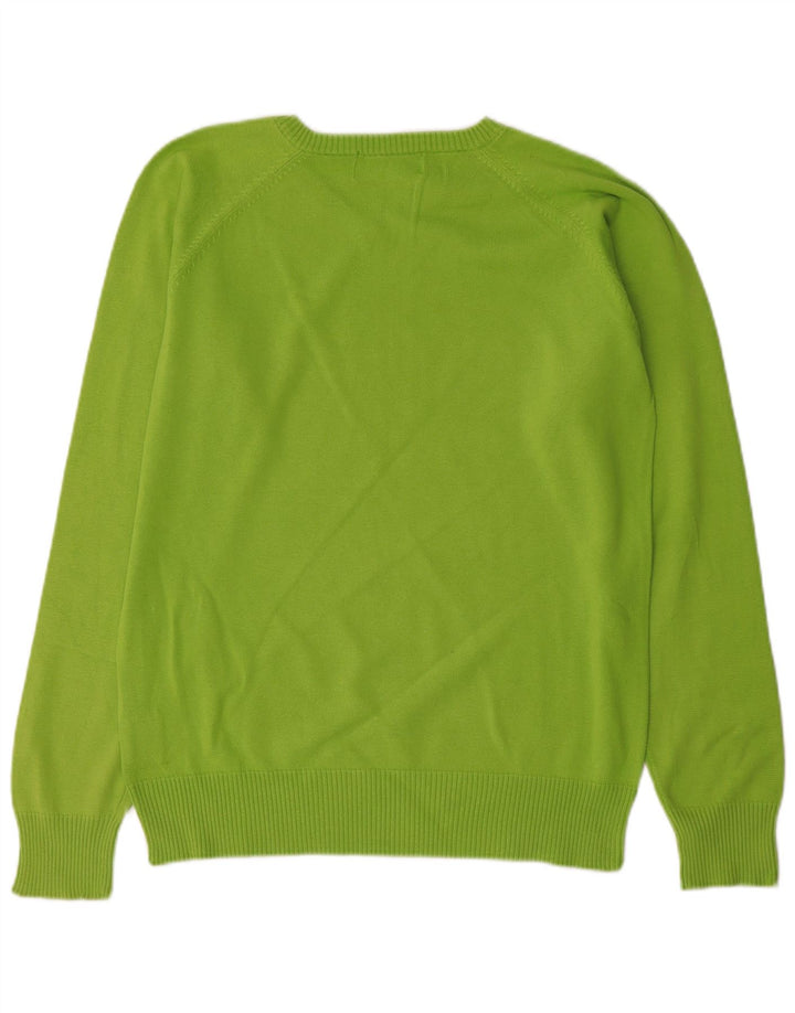 Kappa Pull col V pour homme en coton vert Taille L