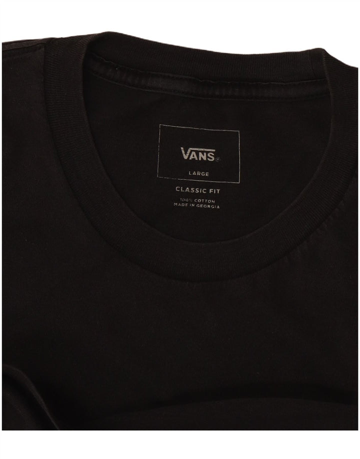 Vans T-shirt coupe classique pour hommes, grand, en coton noir