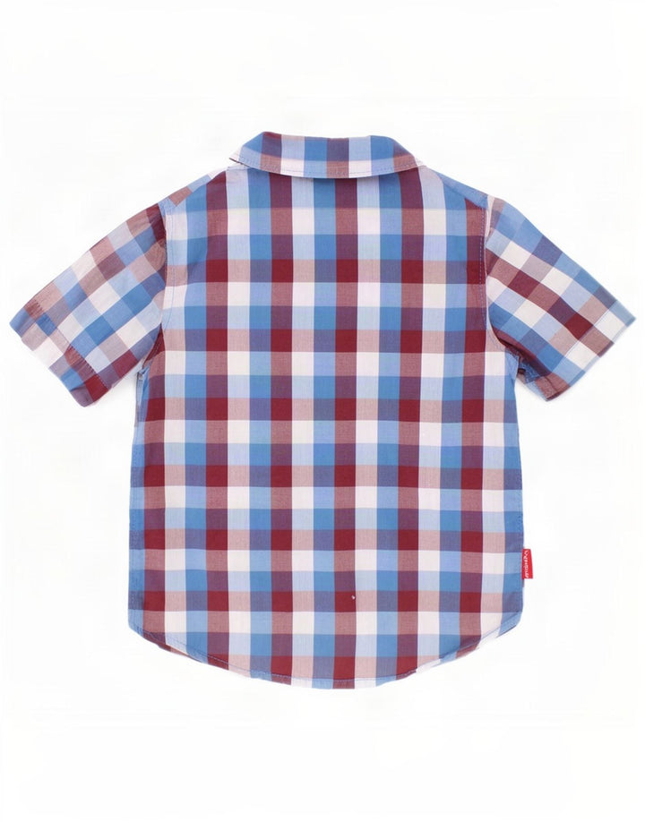 Wrangler Chemise à manches courtes pour garçon 2-3 ans en coton vichy multicolore