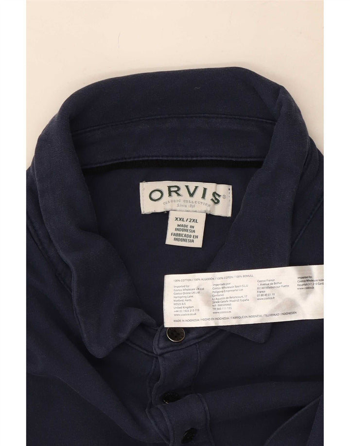 Orvis Polo Homme 2XL Bleu Marine Coton